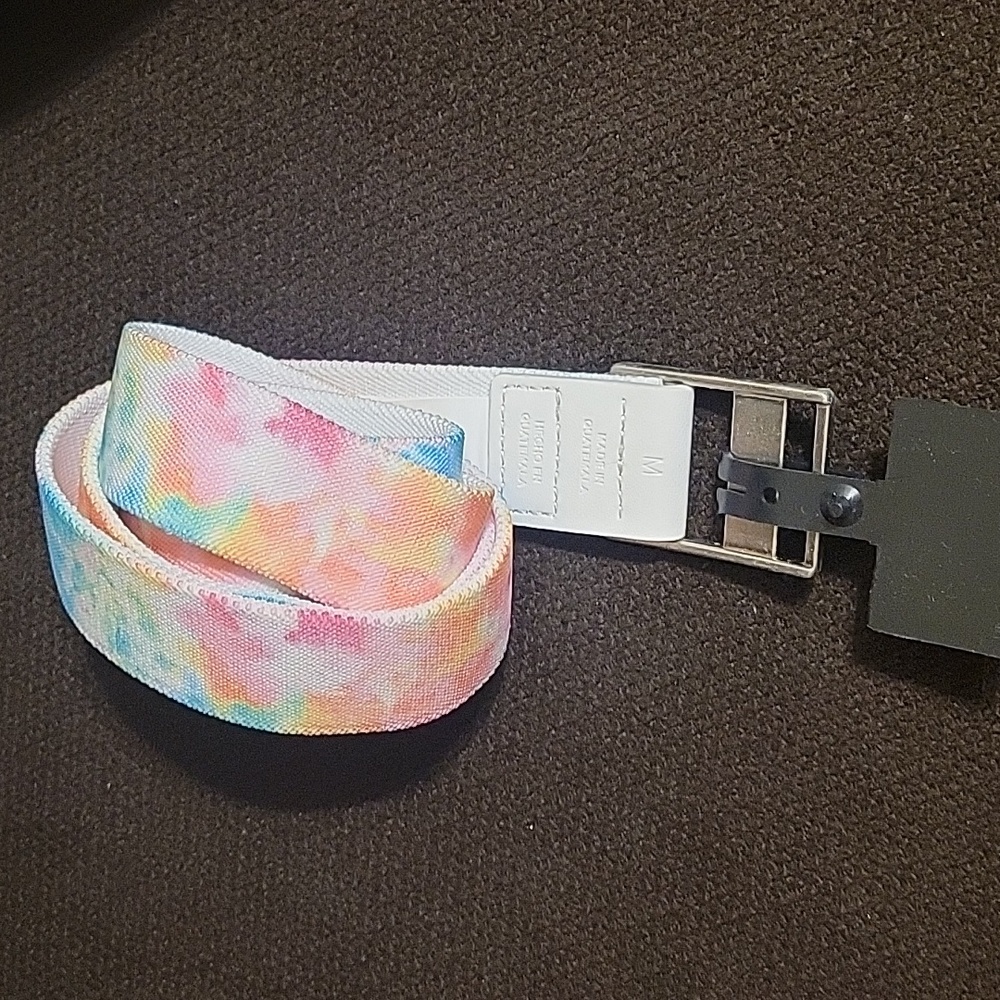 Original Use Stretch Tie/Dye White Women’s Belt Size M